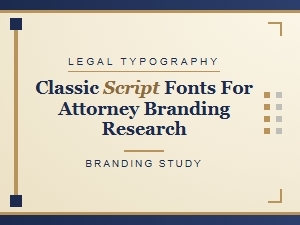 Researching Classic Script Fonts for Attorney Logos